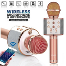 WS-858 - Microfone Infantil de Karaoke Microfone de Brinquedo Sem Fio Bluetooth