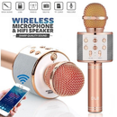 WS-858 - Microfone Infantil de Karaoke Microfone de Brinquedo Sem Fio Bluetooth