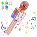 WS-858 - Microfone Infantil de Karaoke Microfone de Brinquedo Sem Fio Bluetooth