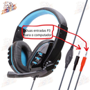 Headset Fone Gamer de ouvido com microfone Para PC Computador Celular, Headphone