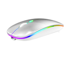 Mouse sem fio dual band receptor nano 2,4ghz / Bluetooth RGB recarregável MS-S350L