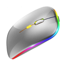 Mouse sem fio dual band receptor nano 2,4ghz / Bluetooth RGB recarregável MS-S350L