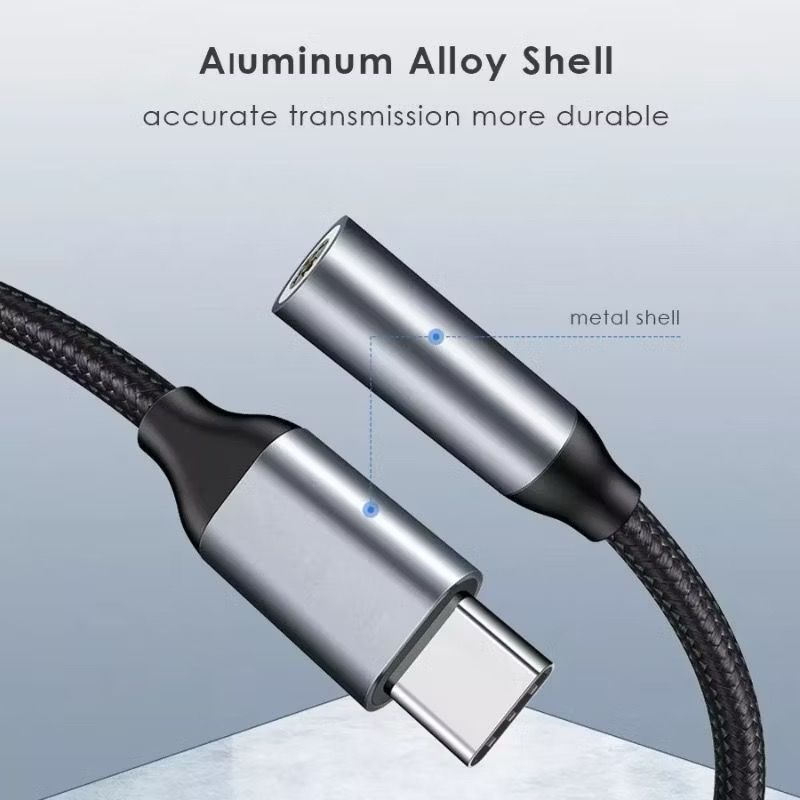 Cabo Adaptador Tipo C Usb-c Para Fone Ouvido P2 P3 3.5mm compativel com Samsung Xiaomi
