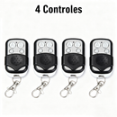 Controle Remoto Universal para Portão 433MHz 4 Botões com Chaveiro