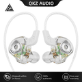 QKZ AK6 fone de ouvido com fio e microfone cobre driver fone de ouvido esportivo hifi baixo estéreo no ouvido