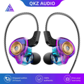 QKZ AK6 fone de ouvido com fio e microfone cobre driver fone de ouvido esportivo hifi baixo estéreo no ouvido