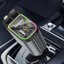 Carregador de carro retrátil com luz LED, carregador de carro rápido 4 em 1 de 120 W para iPhone e Android