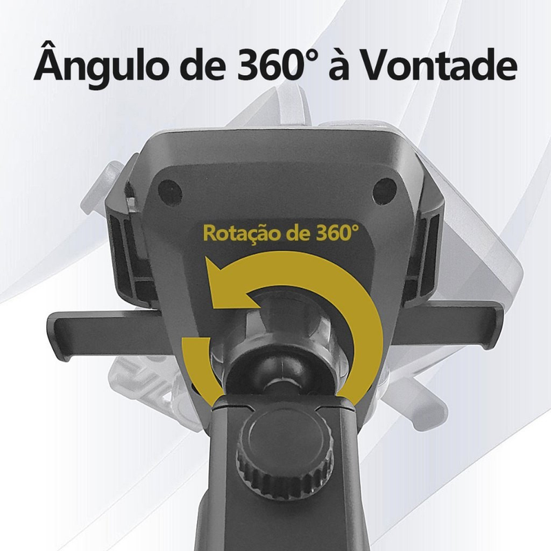 H'Maston CJ-02 Suporte Celular GPS Veicular Carro Universal 360° Trava Automática Ajustável