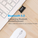 Adaptador Bluetooth 5.0 USB Transmissor Áudio Sem Fio para Notebook e Carros