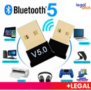 Adaptador Bluetooth 5.0 USB Transmissor Áudio Sem Fio para Notebook e Carros