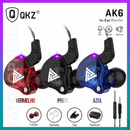 QKZ AK6 fone de ouvido com fio e microfone cobre driver fone de ouvido esportivo hifi baixo estéreo no ouvido