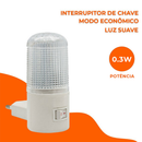 Luminária 1 2 3 ou 4 Unidades Abajur Luz Noturno Led Tomada Bivolt