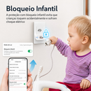 Tomada Inteligente 16A WiFi para Casa Escritório Controle Remoto Timer Economia de Energia