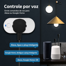 Tomada Inteligente 16A WiFi para Casa Escritório Controle Remoto Timer Economia de Energia
