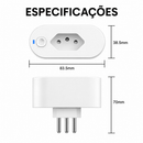 Tomada Inteligente 16A WiFi para Casa Escritório Controle Remoto Timer Economia de Energia