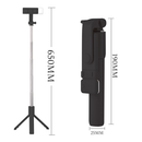 Selfie Stick Tripé 2 em 1 com Controle Remoto e Luz LED - Para Fotos e Vídeos em Grupo